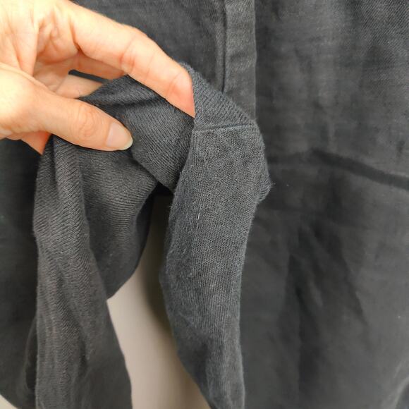 Maillot Linen Pants Womens 0 XS Black Wide Leg Relaxed Fit Lagenlook Japanese - Picture 5 of 9